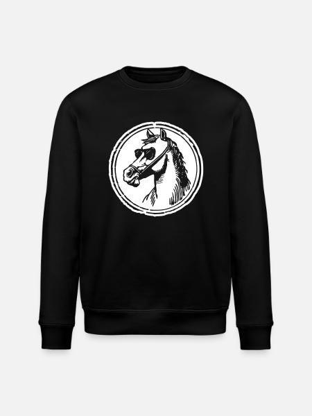 Pferd Pferde Pferdekopf - Stanley/Stella Unisex Bio-Sweatshirt ROLLER - Schwarz