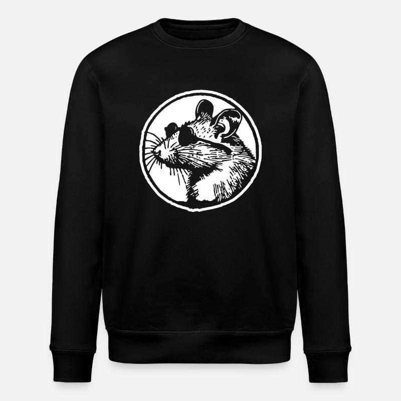 Mouse Rat - Stanley/Stella ROLLER Unisex Organic Sweatshirt - black