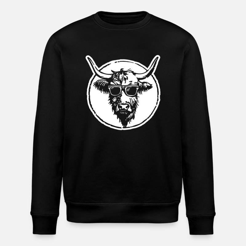 Highland Kuh - Stanley/Stella Unisex Bio-Sweatshirt ROLLER - Schwarz