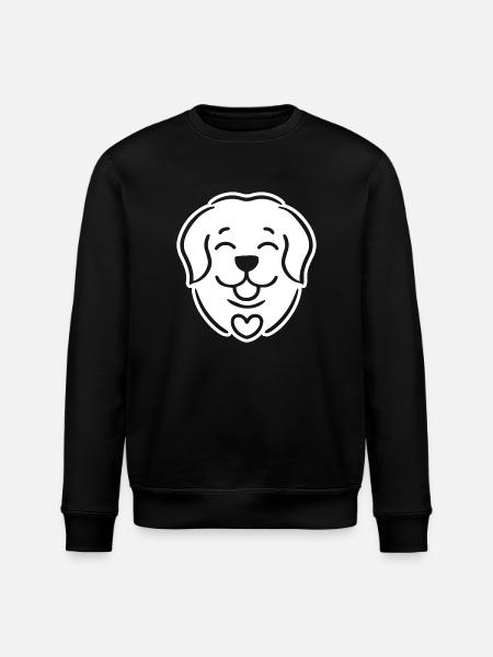 Golden Retriever Dog - Stanley/Stella ROLLER Unisex Organic Sweatshirt - black