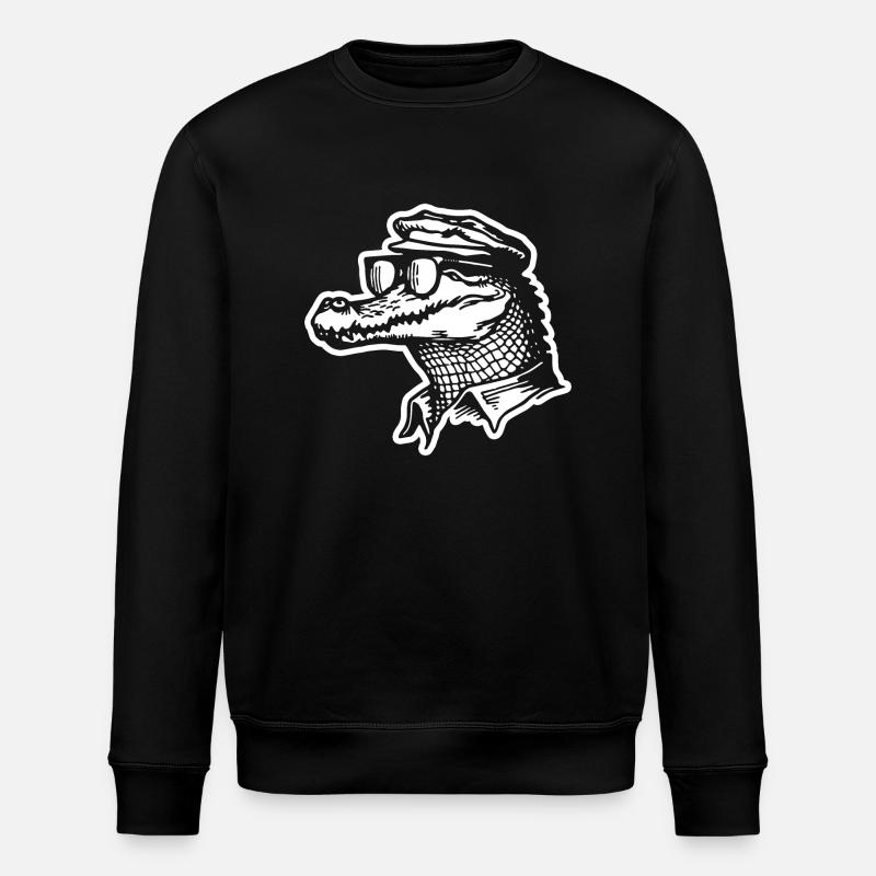 Krokodil Alligator - Stanley/Stella Unisex Bio-Sweatshirt ROLLER - Schwarz