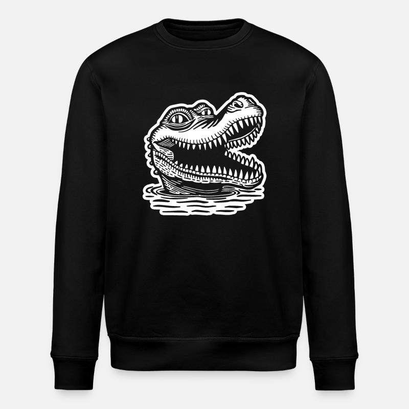 Krokodil Alligator - Stanley/Stella Unisex Bio-Sweatshirt ROLLER - Schwarz