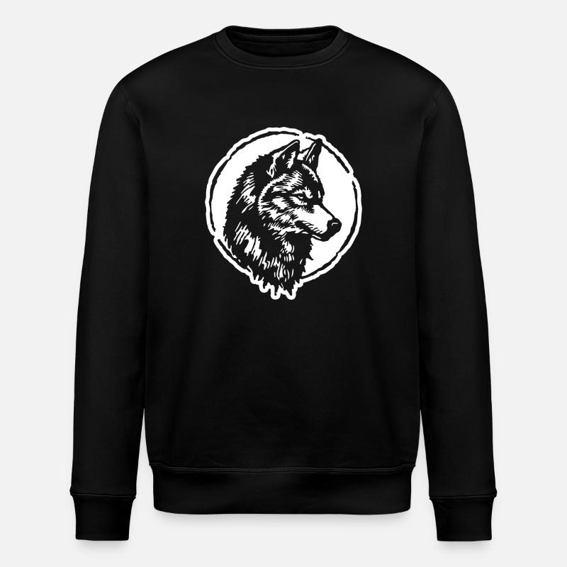 Wolf - Stanley/Stella ROLLER Unisex Organic Sweatshirt - black
