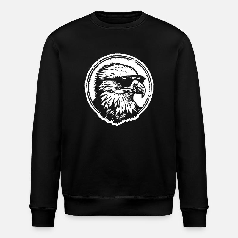 Eagle Eagle Head - Stanley/Stella ROLLER Unisex Organic Sweatshirt - black