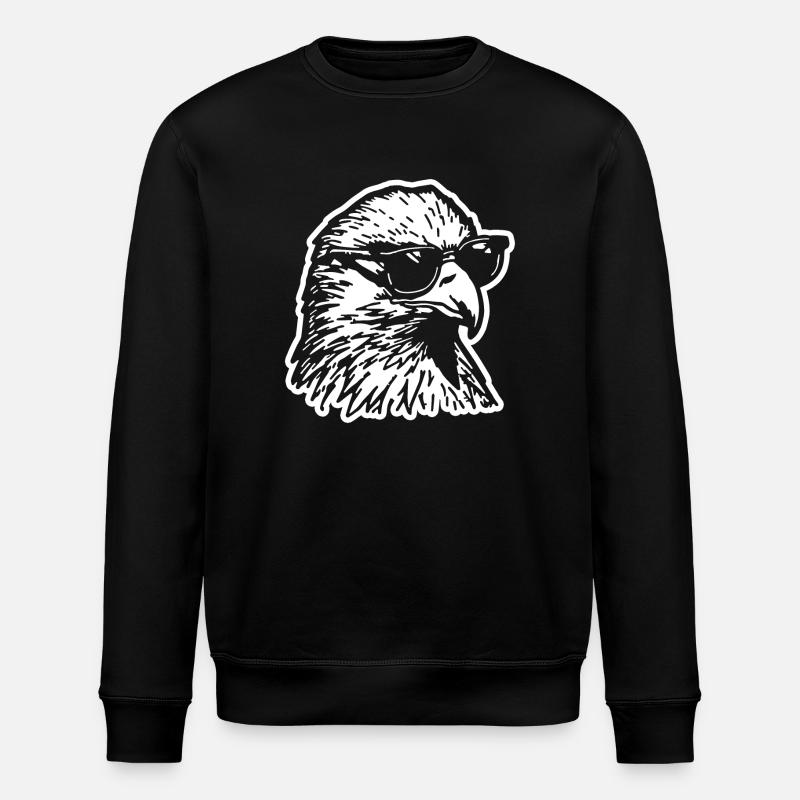 Eagle Eagle Head - Stanley/Stella ROLLER Unisex Organic Sweatshirt - black