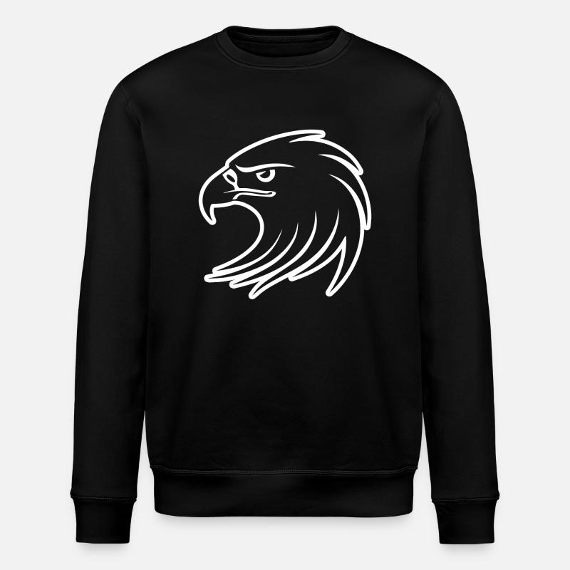 Eagle Eagle Head - Stanley/Stella ROLLER Unisex Organic Sweatshirt - black
