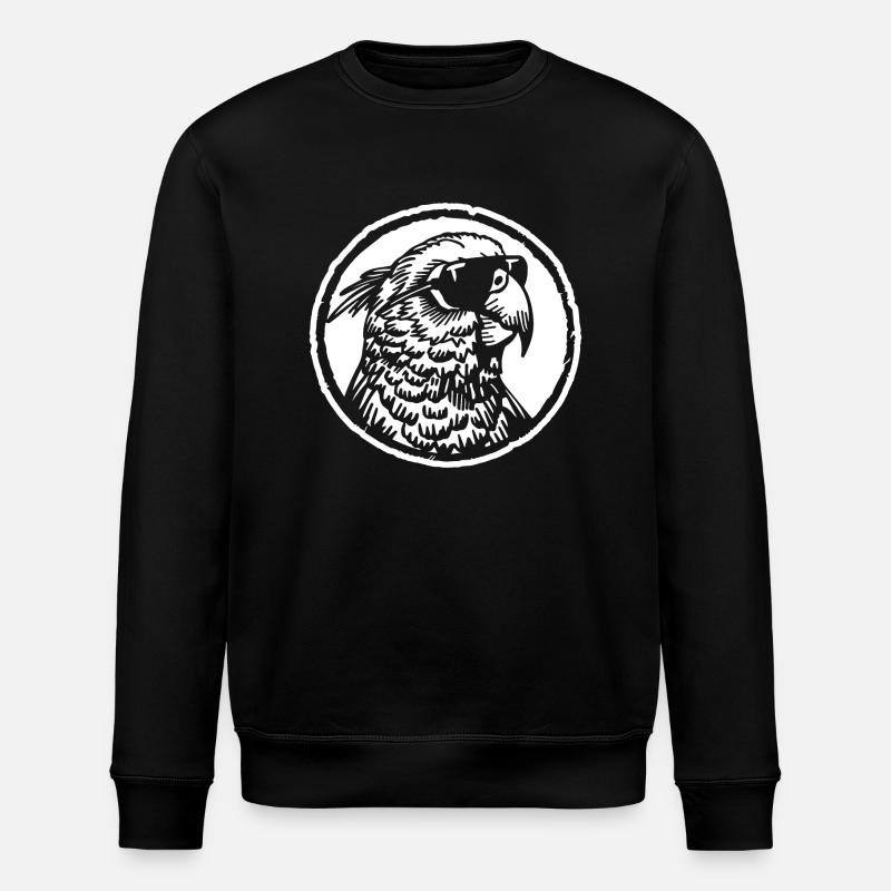 Parrot Bird - Stanley/Stella ROLLER Unisex Organic Sweatshirt - black