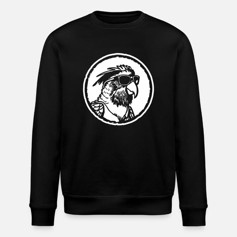 Parrot Bird - Stanley/Stella ROLLER Unisex Organic Sweatshirt - black