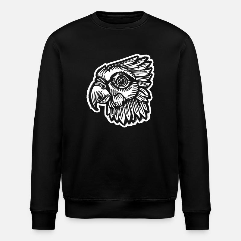 Perroquet oiseau - Sweat bio ROLLER Stanley/Stella Unisexe - noir