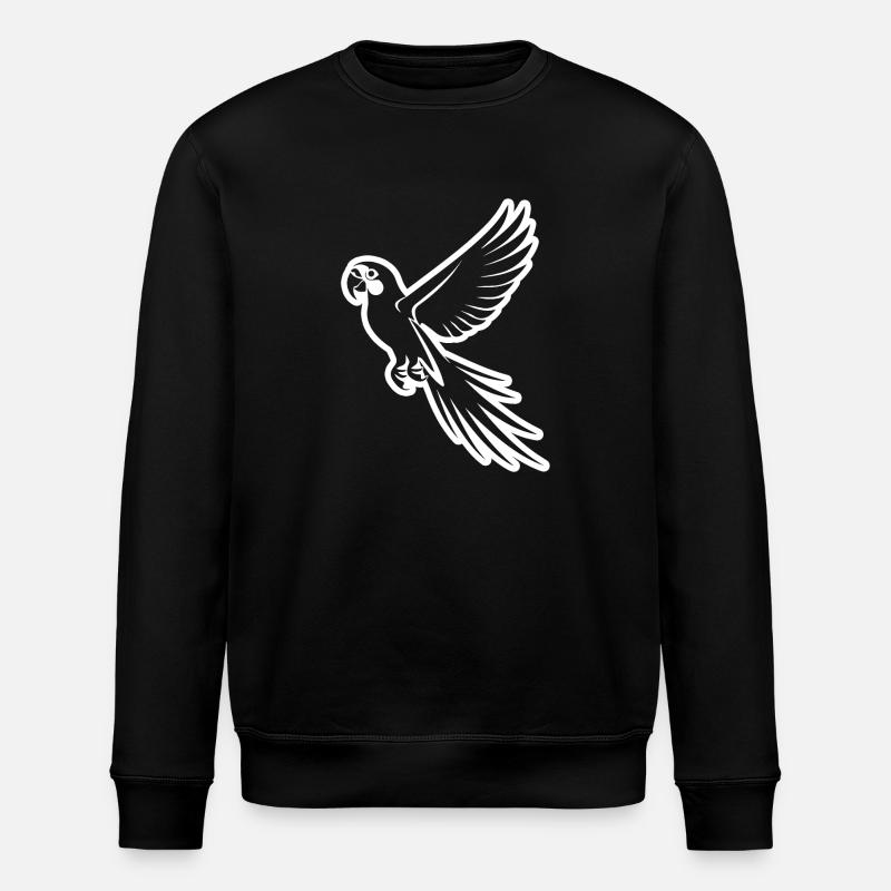 Perroquet oiseau - Sweat bio ROLLER Stanley/Stella Unisexe - noir