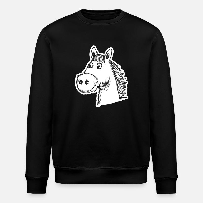 Cheval Chevaux Équitation Cavalier - Sweat bio ROLLER Stanley/Stella Unisexe - noir