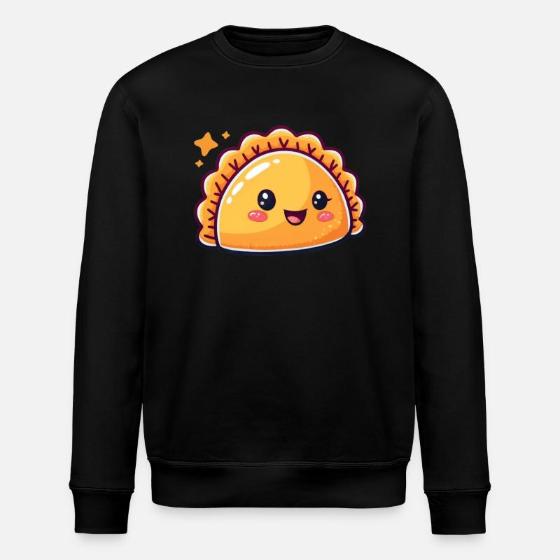 Cute Empanada Comic - Stanley/Stella ROLLER Unisex Organic Sweatshirt - black