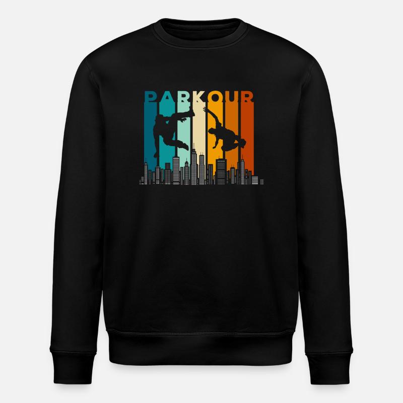 Freerunning Roller Obstacle Jump - Stanley/Stella ROLLER Unisex Organic Sweatshirt - black