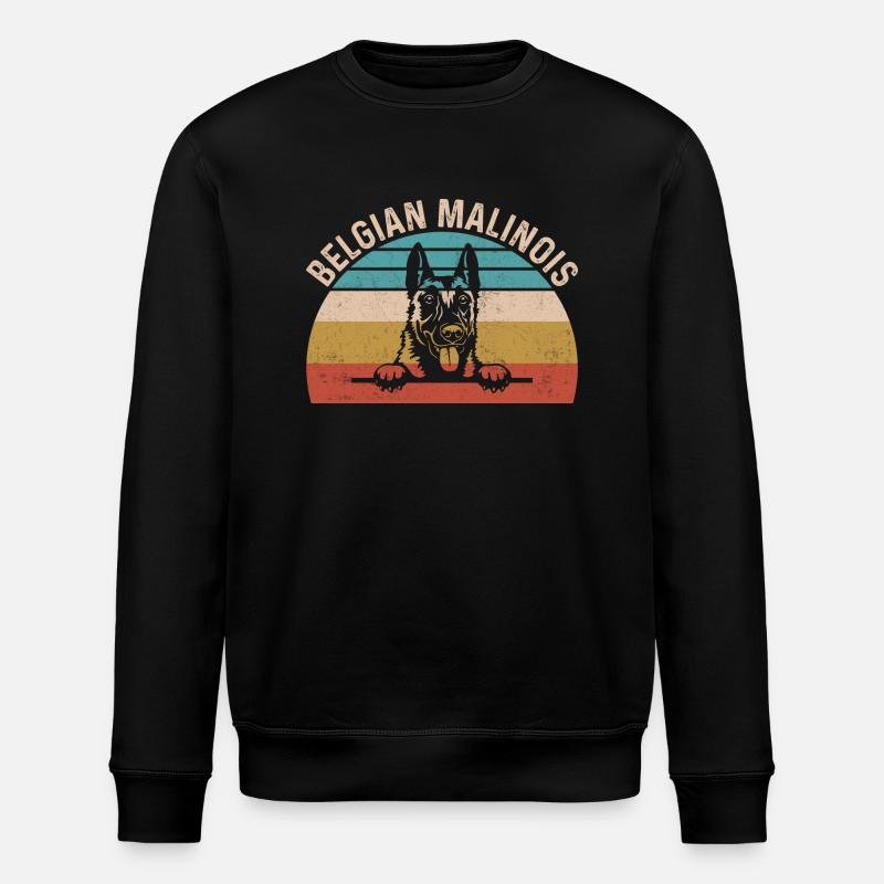 Belgian Malinois Belgian Malinois - Stanley/Stella ROLLER Unisex Organic Sweatshirt - black