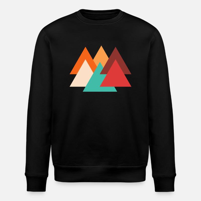 Triangle rétro - Sweat bio ROLLER Stanley/Stella Unisexe - noir