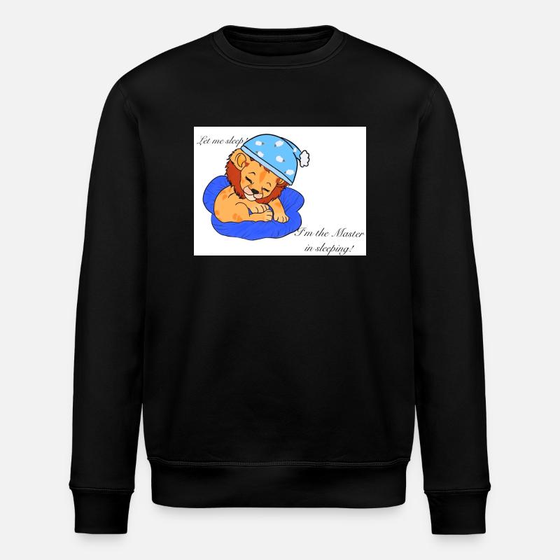 Schlafender Löwe - Stanley/Stella Unisex Bio-Sweatshirt ROLLER - Schwarz