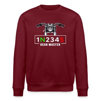 Motorcycle motor-biker Motorcyclist Motorcycle Tour - Stanley/Stella ROLLER Unisex Organic Sweatshirt - burgundy - Front - Nik (191cm)