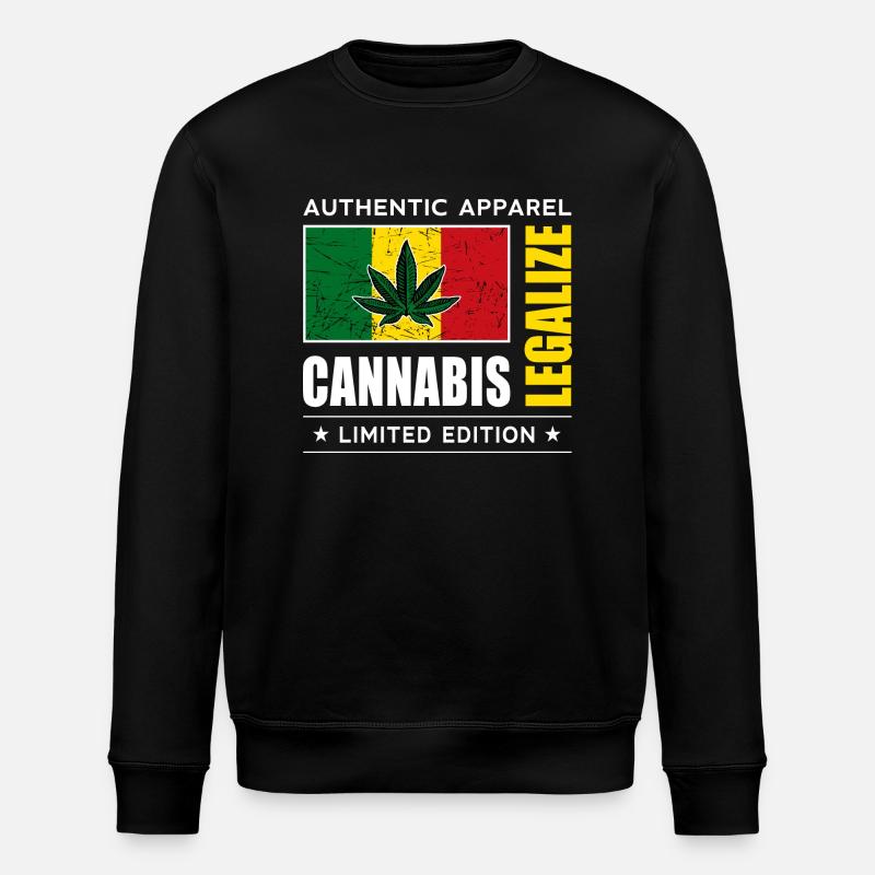 Cannabis - Sweat bio ROLLER Stanley/Stella Unisexe - noir