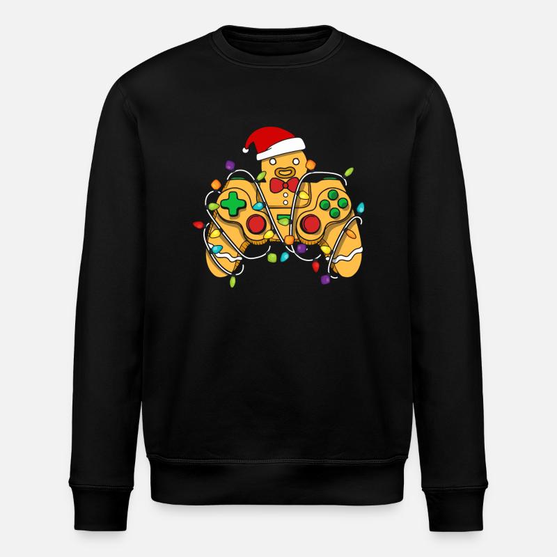 Christmas Gaming Controller Gingerbread - Stanley/Stella Unisex Bio-Sweatshirt ROLLER - Schwarz