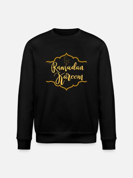 Ramadan Kareem Golden Logo - Stanley/Stella ROLLER Unisex Organic Sweatshirt - black