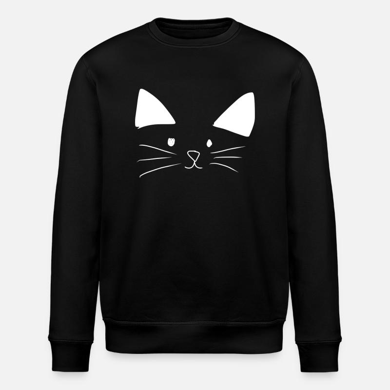 Katze Tier Haustier - Stanley/Stella Unisex Bio-Sweatshirt ROLLER - Schwarz