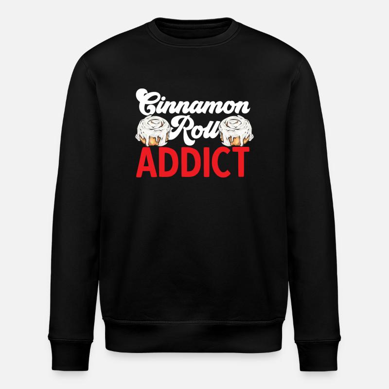 Cinnamon roll - Stanley/Stella ROLLER Unisex Organic Sweatshirt - black