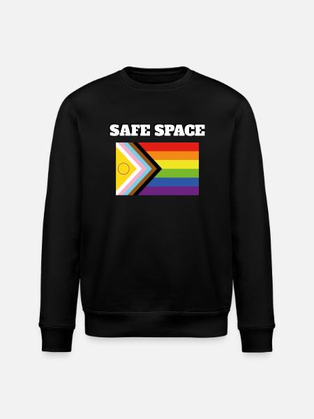Inclusive Pride Pride SAFE SPACE - Stanley/Stella ROLLER Unisex Organic Sweatshirt - black