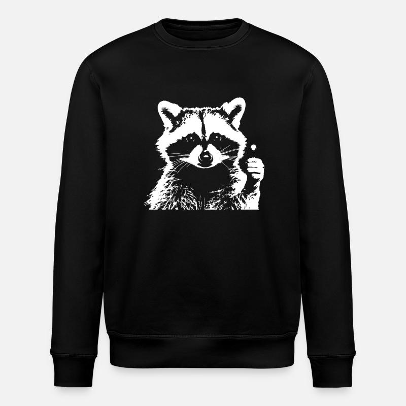 raton laveur - Sweat bio ROLLER Stanley/Stella Unisexe - noir