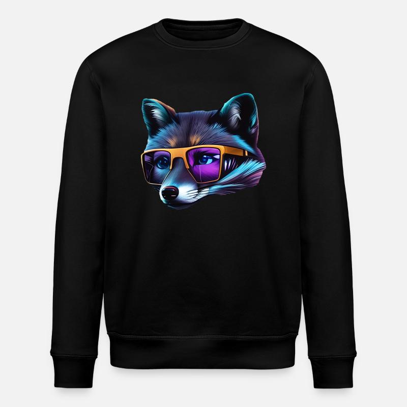 Cool fox - Stanley/Stella ROLLER Unisex Organic Sweatshirt - black