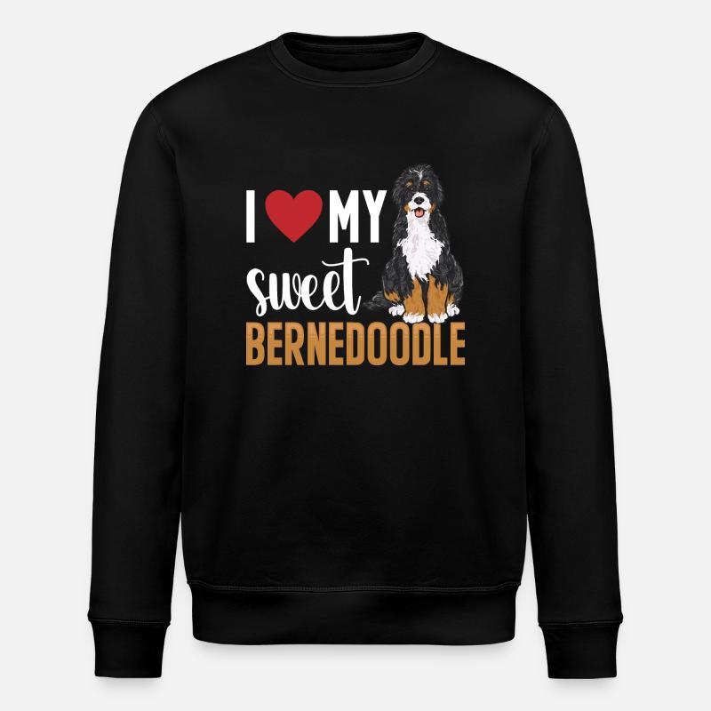 Bernedoodle Hund - Stanley/Stella Unisex Bio-Sweatshirt ROLLER - Schwarz