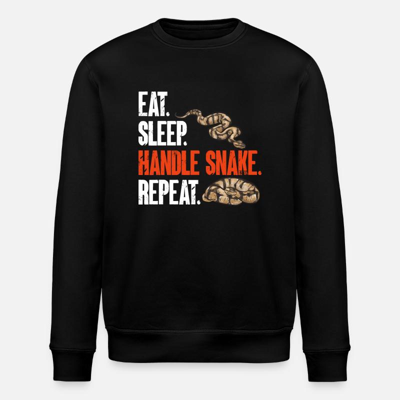 Ball Python Schlange Königspython - Stanley/Stella Unisex Bio-Sweatshirt ROLLER - Schwarz