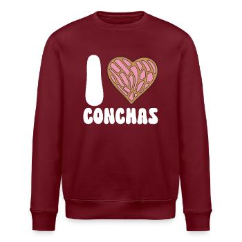 Concha Hispanic Mexikanisch Pan Dulce - Stanley/Stella Unisex Bio-Sweatshirt ROLLER - Burgunderrot - Vorne - Nik (191cm)