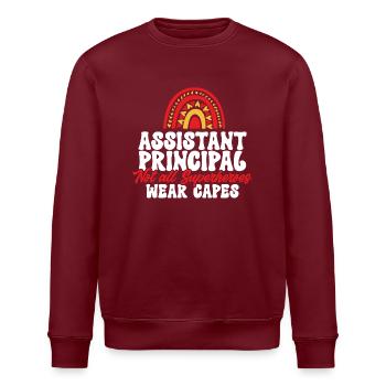 Deputy Principal - Stanley/Stella ROLLER Unisex Organic Sweatshirt - burgundy - Front - Nik (191cm)