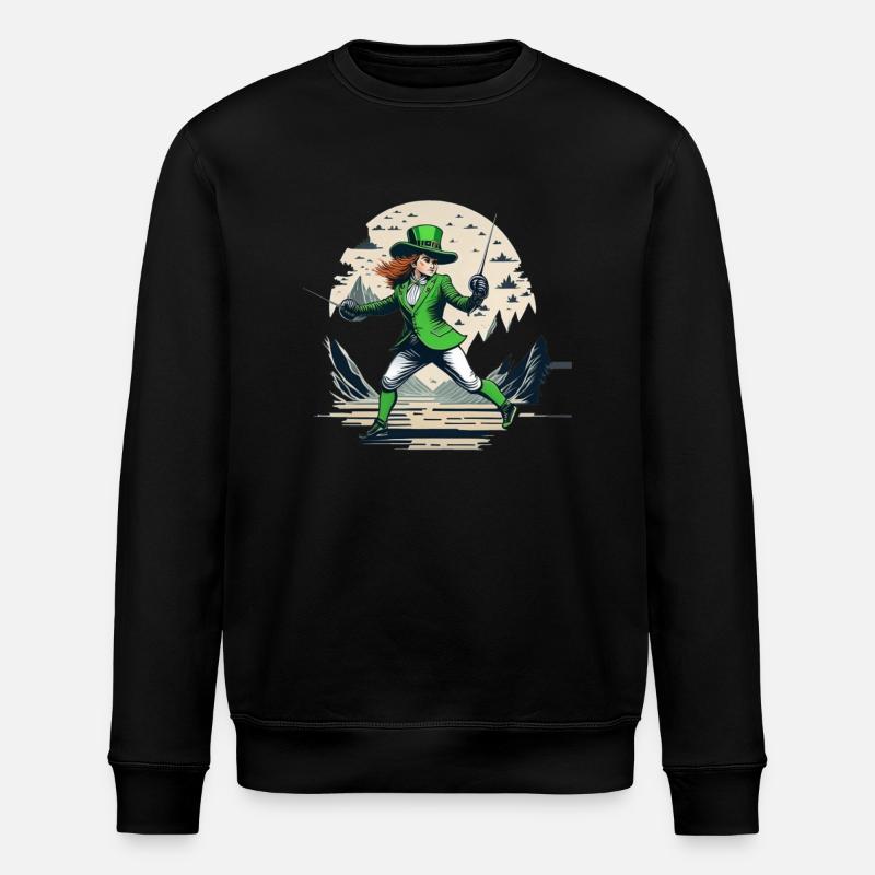 Clôture Trèfle de la Saint-Patrick - Sweat bio ROLLER Stanley/Stella Unisexe - noir
