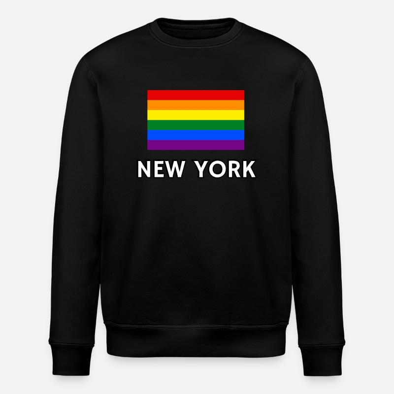 Pride-Flagge New York - Stanley/Stella Unisex Bio-Sweatshirt ROLLER - Schwarz