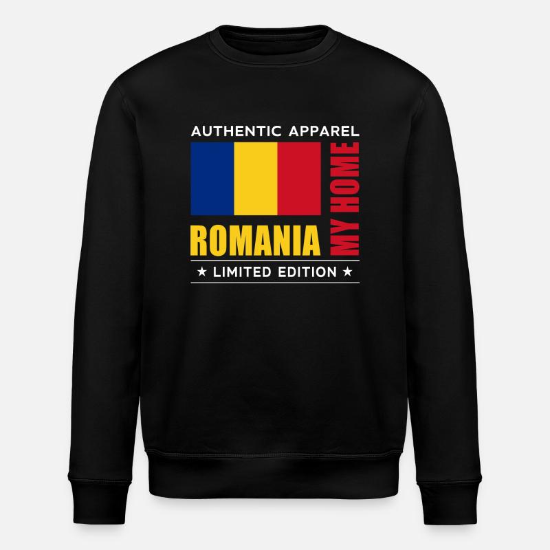 Roumanie - Sweat bio ROLLER Stanley/Stella Unisexe - noir