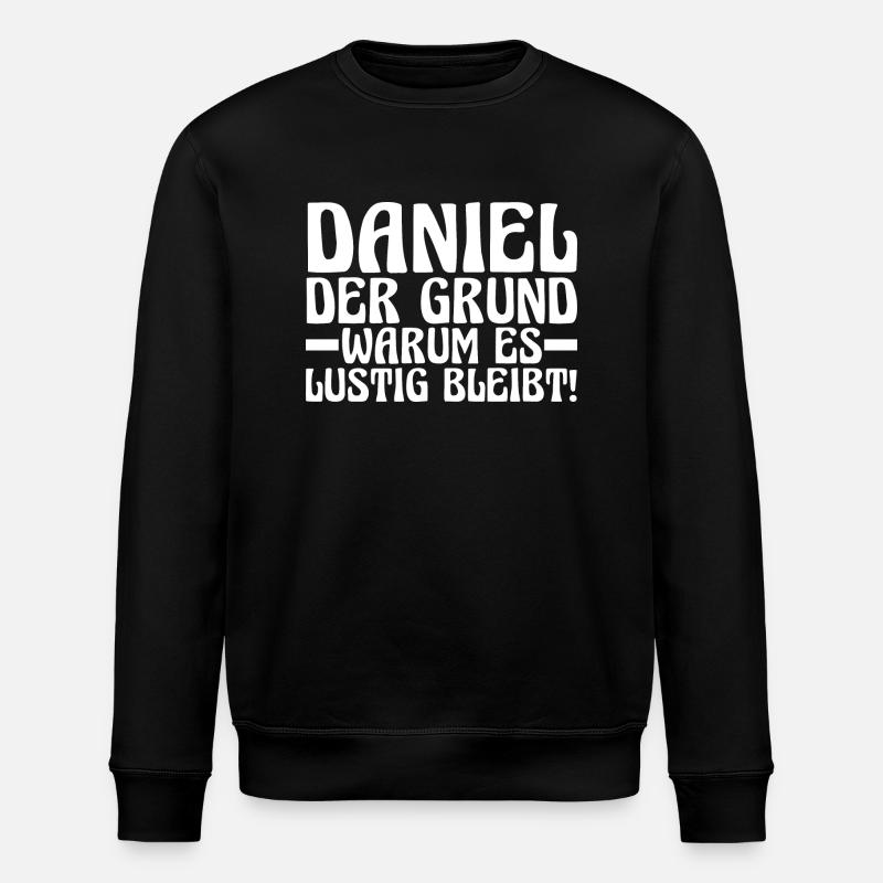 First name Daniel - Stanley/Stella ROLLER Unisex Organic Sweatshirt - black