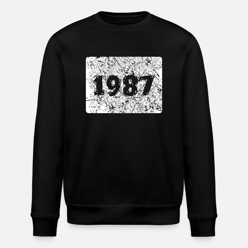 Year 1987 - Stanley/Stella ROLLER Unisex Organic Sweatshirt - black