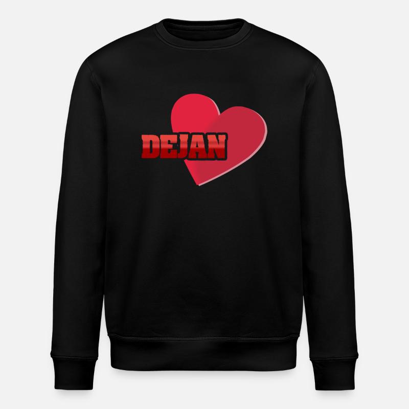 Prénom Dejan - Sweat bio ROLLER Stanley/Stella Unisexe - noir