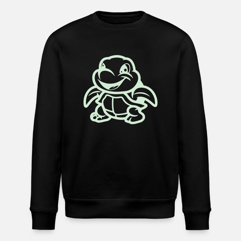 schildkröte comic - Stanley/Stella Unisex Bio-Sweatshirt ROLLER - Schwarz