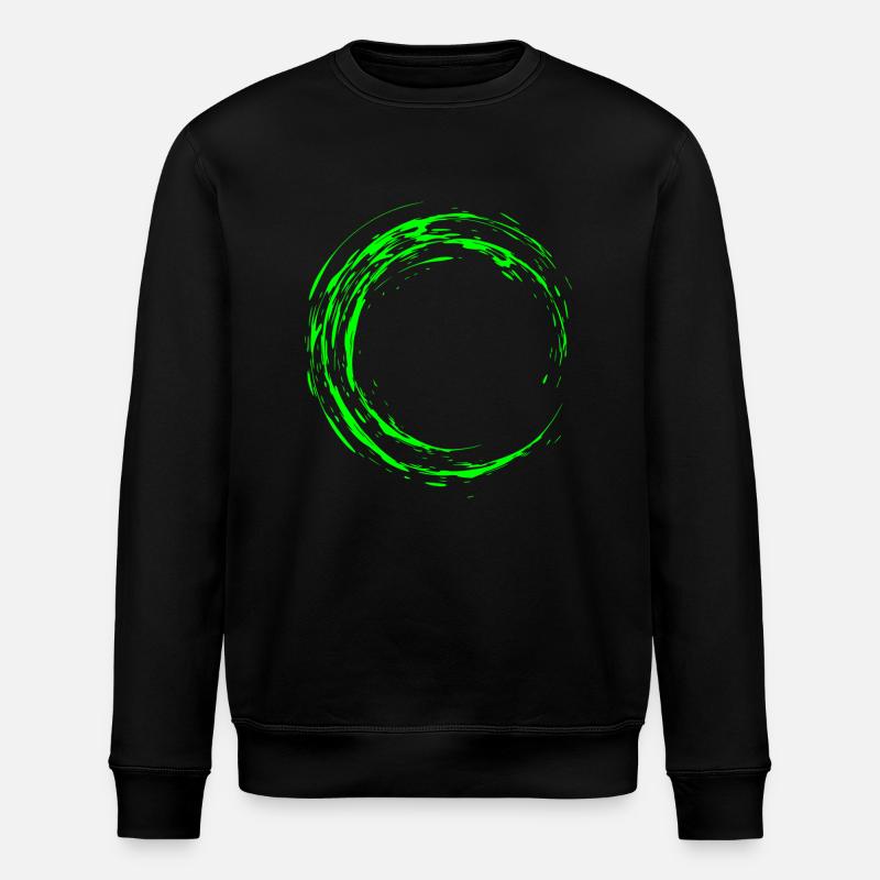 Cercle vert brosse - Sweat bio ROLLER Stanley/Stella Unisexe - noir