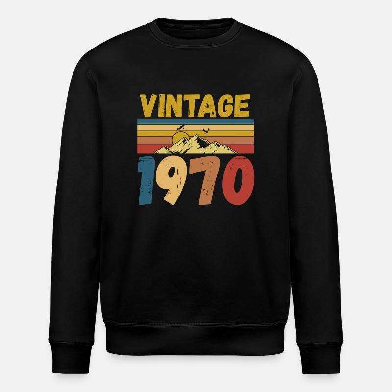 Vintae 1970 / fabriqué en 1970 - Sweat bio ROLLER Stanley/Stella Unisexe - noir