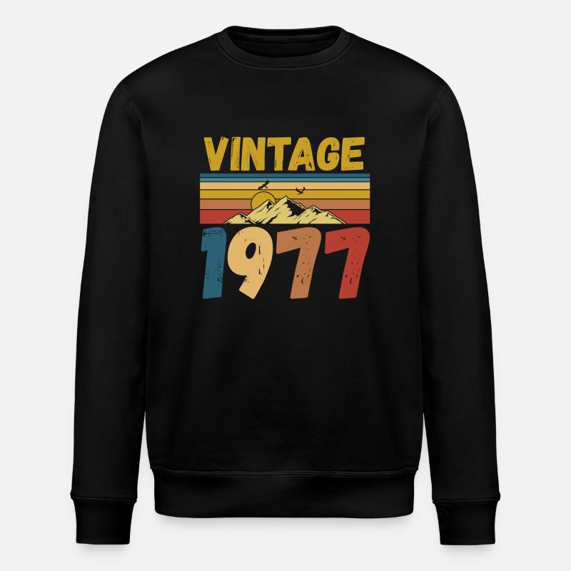 Vintae 1977 / Made in 1977 - Stanley/Stella ROLLER Unisex Organic Sweatshirt - black