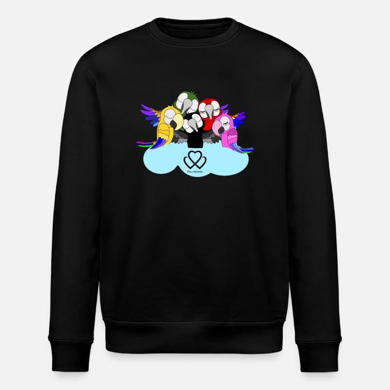 Logo perroquet PolyNorge - Sweat bio ROLLER Stanley/Stella Unisexe - noir