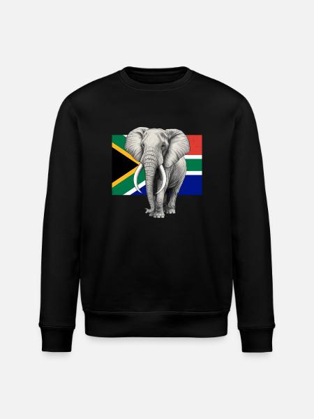 Drapeau éléphant d’Afrique du Sud - Sweat bio ROLLER Stanley/Stella Unisexe - noir