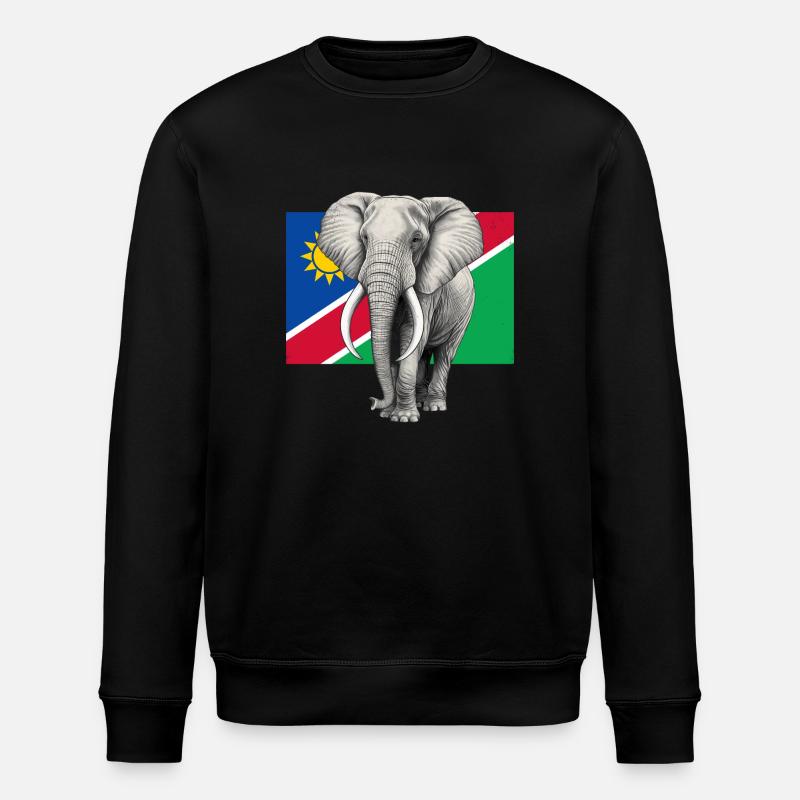 Drapeau éléphant de Namibie - Sweat bio ROLLER Stanley/Stella Unisexe - noir
