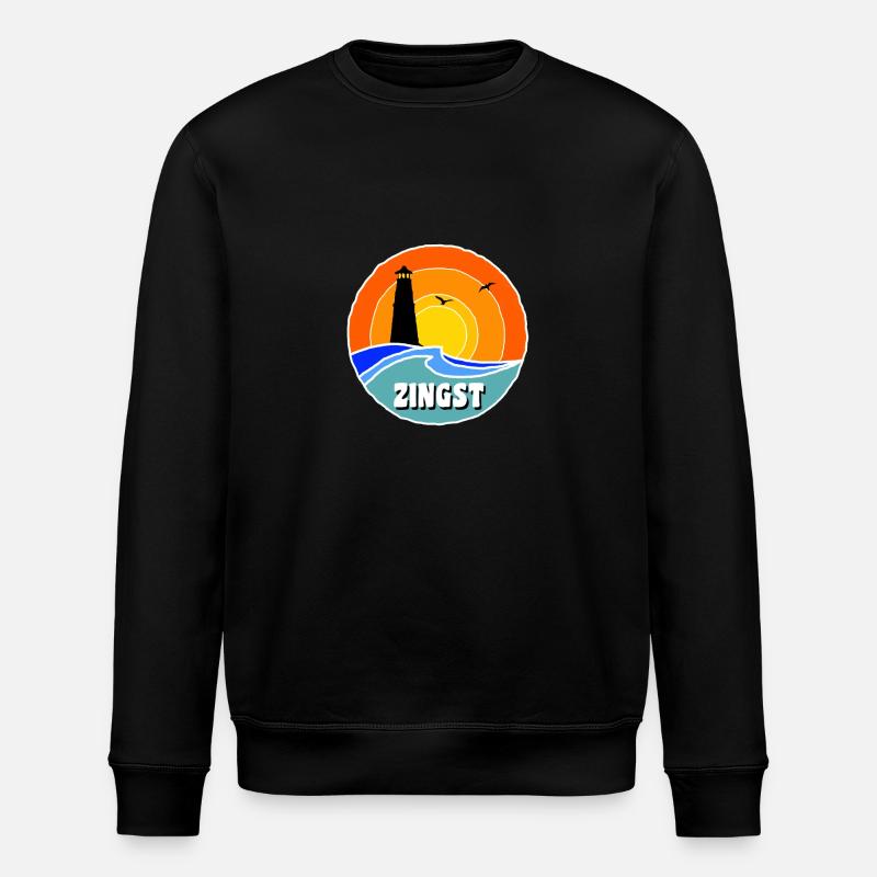 Ostsee Leuchtturm Zingst - Stanley/Stella Unisex Bio-Sweatshirt ROLLER - Schwarz
