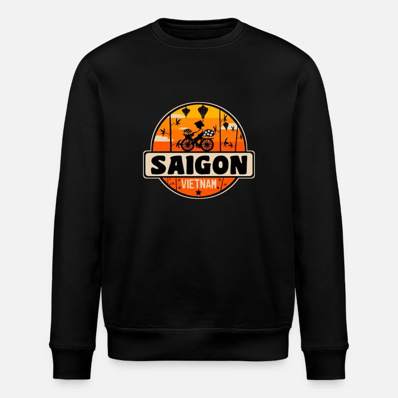Saigon Vietnam - Stanley/Stella Unisex Bio-Sweatshirt ROLLER - Schwarz