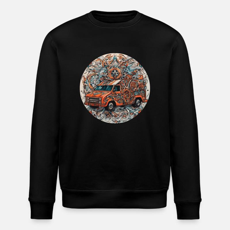 Bus - Stanley/Stella Unisex Bio-Sweatshirt ROLLER - Schwarz