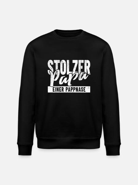 Stolzer Papa einer Pappnase - Stanley/Stella Unisex Bio-Sweatshirt ROLLER - Schwarz